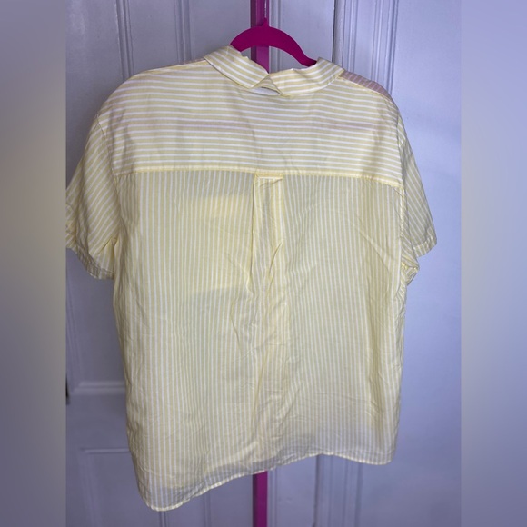 Lafayette 148 New York Sunglow multi Striped Button Down Shirt - Picture 3 of 4